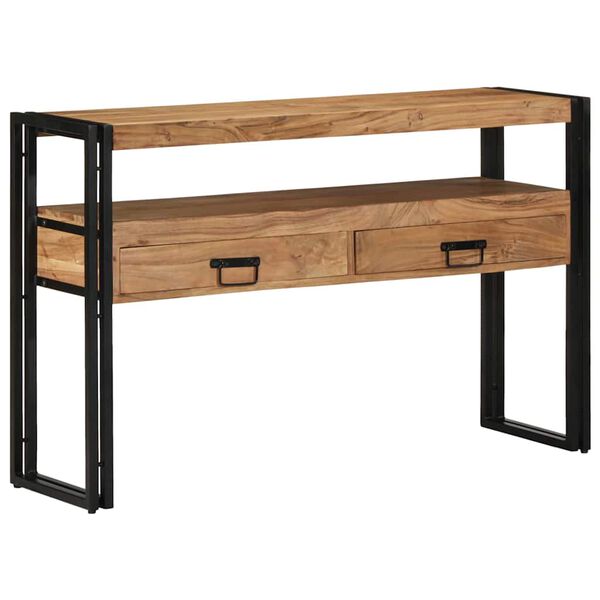 vidaXL Table console Marron 120 x 33 x 75 cm Bois d'Acacia Massif