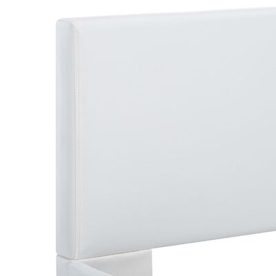 vidaXL Cadre de lit Blanc Similicuir 140 x 200 cm