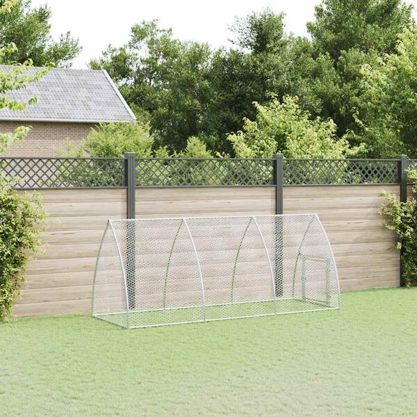 vidaXL Cage pour poules argenté 300x105x120 cm acier galvanisé