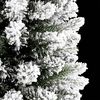 vidaXL Sapin de No&euml;l artificiel Blanc 210 cm PVC, m&eacute;tal et plastique