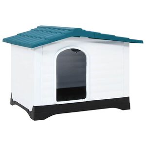 vidaXL Niche pour chien Bleu 90,5x68x66 cm Polypropyl&egrave;ne
