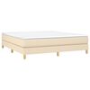 vidaXL Sommier &agrave; lattes de lit avec matelas Cr&egrave;me 180x200 cm Tissu