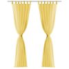 vidaXL Rideau occultant 2 pcs Voile 140 x 175 cm Jaune