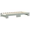 vidaXL Lit de jour avec gigogne et matelas gris clair 80x200cm velours
