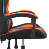 vidaXL Chaise de jeu Noir et orange Similicuir