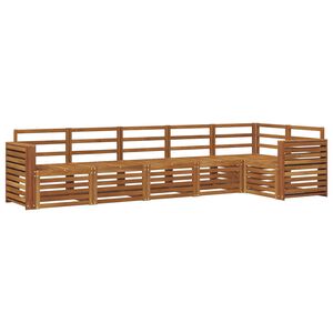 vidaXL Ensemble de canap&eacute; d'angle 6 pcs Naturel Bois d'Acacia Massif