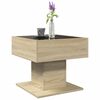 vidaXL Table basse avec LED ch&ecirc;ne sonoma 50x50x45 cm bois d'ing&eacute;nierie