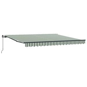 vidaXL Auvent r&eacute;tractable Vert et blanc 400 &times; 300 cm