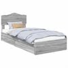 vidaXL Lit de Rangement Gris Sonoma 90 x 200 cm Bois d'ing&eacute;nierie