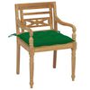 vidaXL Chaises Batavia avec coussins lot de 4 Bois de teck solide