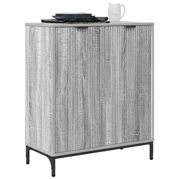 vidaXL Buffet Gris Sonoma 69,5 x 33 x 82 cm Bois d'ing&eacute;nierie