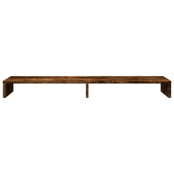 vidaXL Support de moniteur chêne fumé 100x27x10 cm bois d'ingénierie