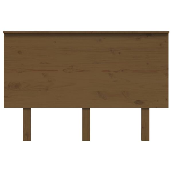 vidaXL Tête de lit Marron miel 124x6x82,5 cm Bois massif de pin