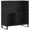 vidaXL Armoire &agrave; disques noir 84,5x38x89 cm bois d'ing&eacute;nierie