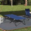 vidaXL Lit de camping pliant Bleu 206 x 76 x 74 cm Oxford et acier