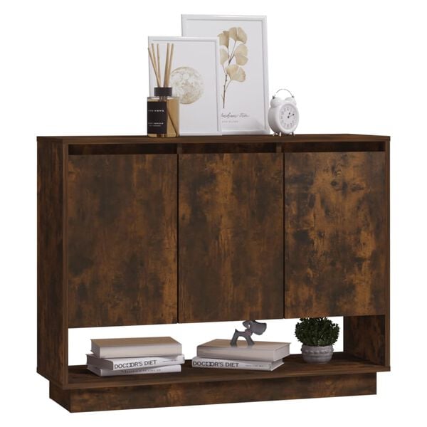 vidaXL Buffet Ch&ecirc;ne fum&eacute; 97x31x75 cm Bois d'ing&eacute;nierie