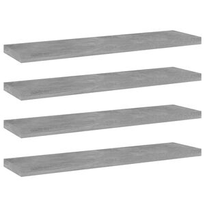 vidaXL Panneaux de biblioth&egrave;que 4 pcs gris b&eacute;ton bois d&rsquo;ing&eacute;nierie