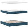 VidaXL Cadre de lit ottoman avec matelas bleu fonc&eacute; 160x200 cm velours