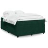 vidaXL Sommier &agrave; lattes de lit et matelas Vert fonc&eacute; 140x190cm Velours