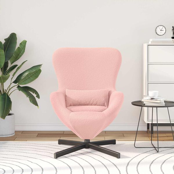 vidaXL Fauteuil &oelig;uf Rose 63 x 73 x 90 cm tissu