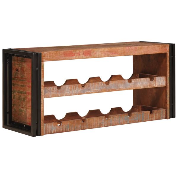 vidaXL &Eacute;tag&egrave;re &agrave; vin Marron 100 x 45 x 33 cm Bois r&eacute;cup&eacute;r&eacute; massif