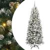 vidaXL Sapin de No&euml;l artificiel avec 300 LED avec support Blanc 210 cm