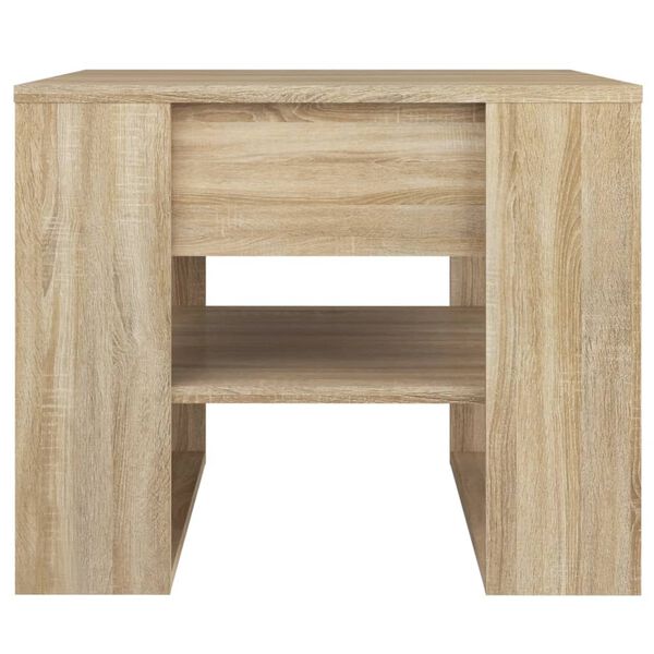 vidaXL Table basse ch&ecirc;ne sonoma 55,5x55x45 cm bois d'ing&eacute;nierie