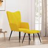 vidaXL Chaise de relaxation avec tabouret Jaune moutarde Tissu