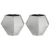 vidaXL Jardini&egrave;re 2 pcs Argent 50 x 50 x 40 cm Acier galvanis&eacute;