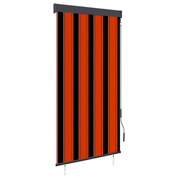 vidaXL Store roulant d'ext&eacute;rieur 80x250 cm Orange et marron
