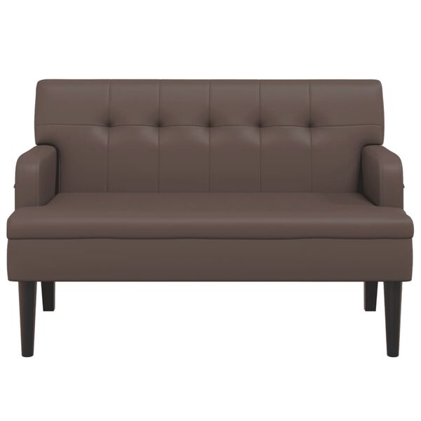 vidaXL Banc avec dossier marron 112x65,5x75 cm similicuir