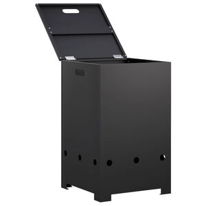 vidaXL Cache-bouteille de gaz 40 x 40 x 66 cm Acier Noir