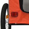 vidaXL Remorque de v&eacute;lo pour animaux Orange et gris 124 x 53 x 53 cm