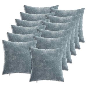 vidaXL Housse de coussin 12 pc HEERLEN Bleu clair 40 x 40 cm