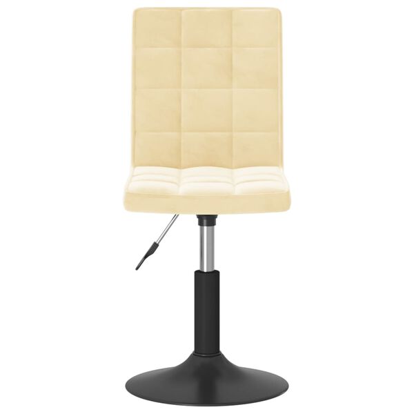 vidaXL Tabouret de bar Crème Velours