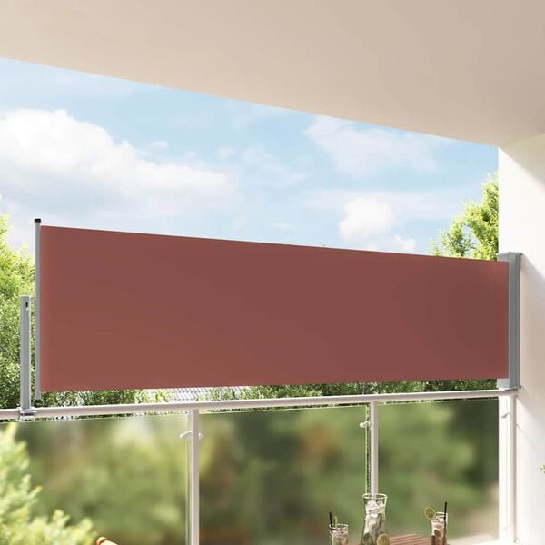 vidaXL Auvent lat&eacute;ral r&eacute;tractable de patio 100x300 cm Marron