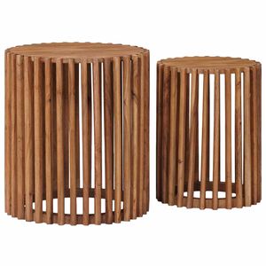 vidaXL Ensemble de tables d'appoint avec porte Marron 40 x 40 x 45 cm