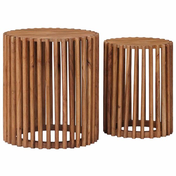 vidaXL Ensemble de tables d'appoint avec porte Marron 40 x 40 x 45 cm