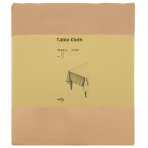 vidaXL Tissu de Table 5 pc Rectangulaire Beige 140 x 260 cm Polyester