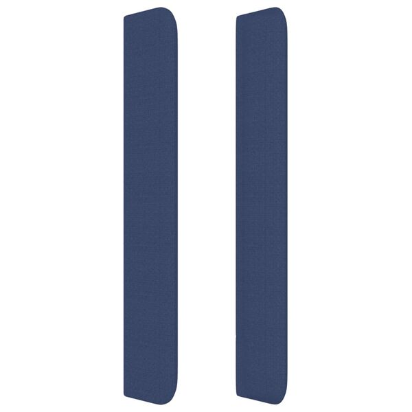 vidaXL T&ecirc;te de lit avec oreilles Bleu 93x16x118/128 cm Tissu