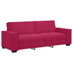 vidaXL Canap&eacute; &agrave; 3 places Rouge bordeaux 220x78x84 cm Velours