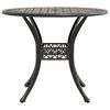 vidaXL Table de jardin bronze Ø90x75 cm aluminium coulé