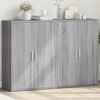 vidaXL Buffets 2 pcs sonoma gris 60x31x84 cm bois d'ing&eacute;nierie