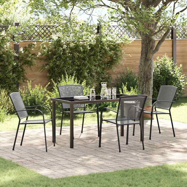 vidaXL Ensemble de salle &agrave; manger pour jardin 5 pcs Anthracite