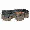 vidaXL Ensemble de canap&eacute; de jardin 8 pc Gris polyrotin