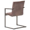 vidaXL Chaises &agrave; manger cantilever lot de 6 marron cuir v&eacute;ritable
