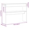 vidaXL Table console Ch&ecirc;ne noir 80 x 30 x 102 cm Bois d'ing&eacute;nierie