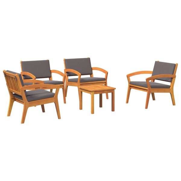 vidaXL Ensemble bistrot Marron 45 x 45 x 38cm Bois d'acacia massif