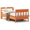 vidaXL Cadre de lit sans matelas cire marron 75x190 cm bois pin massif