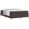 vidaXL Cadre de lit Marron fonc&eacute; 140 x 200 cm tissu